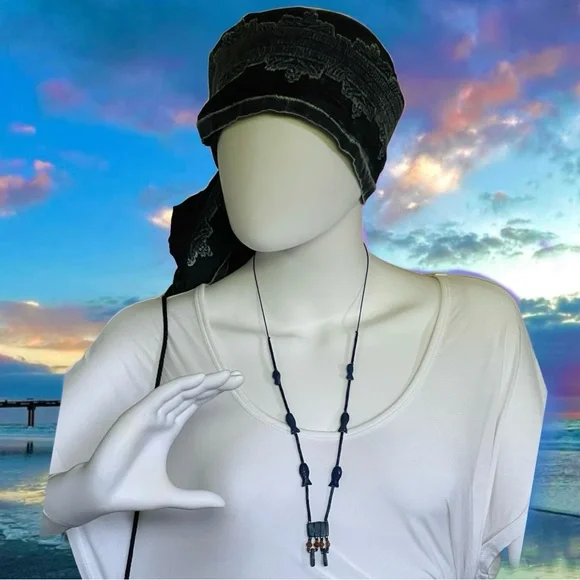 Artisan Lapis Lazuli Beaded Stationery Necklace - Picture 5 of 5